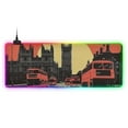 thumbnail image 1 of Red Sunset and Bus RGB Gaming Mouse Pad Large Keyboard Mat Rubber Base 13 Light Modes, 1 of 6