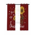 thumbnail image 1 of Red Sunshine Sunflower Blackout Curtains 96 Inches Long for Bedroom, Pastoral Bees Farmhouse Floral Thermal Insulated Room Darkening Black Out Window Curtain Panels Grommet Drapes for Living Room, 1 of 8