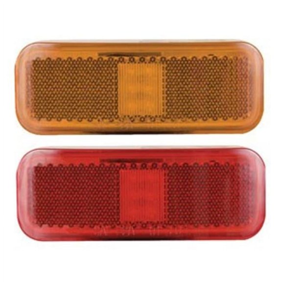 Red Surface Mount LED Marker & Clearance Lights with Reflex - 2 Diode