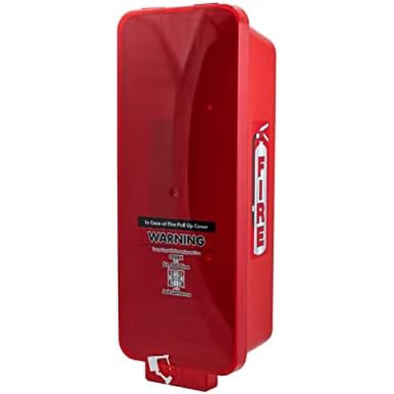 Red Surface-Mounted Fire Extinguisher Cabinet with Red Pull-Cover for 2 1/2 lb. or 5 lb. Fire Extinguishers Wall Cabinet Indoor / Outdoor Storage Cabinet / Surface Mount Cabinet