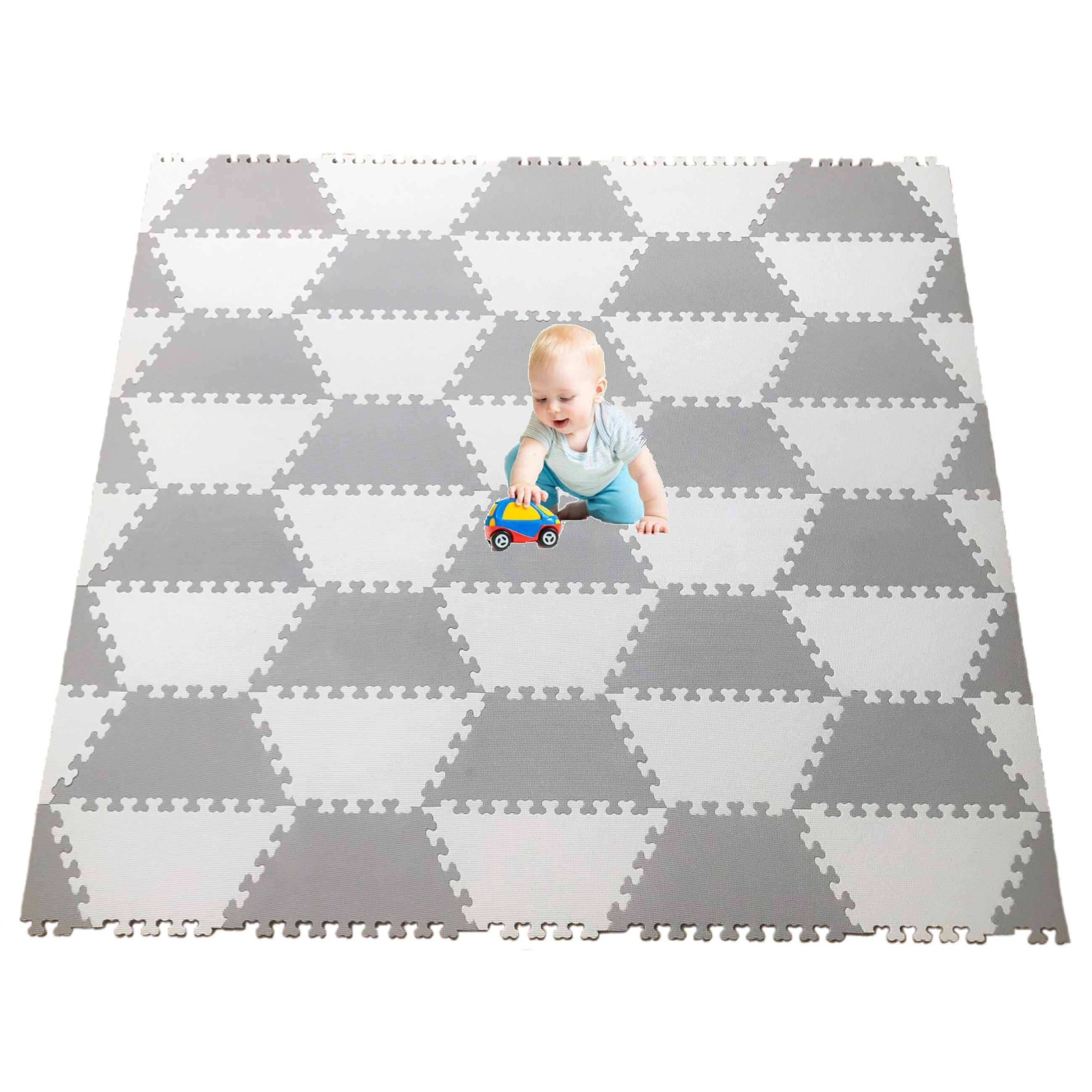 Bulk-buy 16PCS Interlocking Foam Mats, Fluffy Carpet Tiles Plush Area Rug  Interlocking Floor Tiles Soft Baby Playmat Puzzle Floor Mat, Coffee Color  price comparison