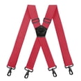 thumbnail image 1 of Red Suspenders for Men Suspenders with 4 Swivel Hooks Heavy Duty Work Suspender Women Suspenders for Big and Tall, 1 of 5
