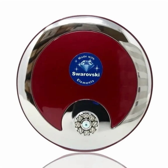 Ruby Shimmer Crystal Compact Mirror 1X/3X | Travel Vanity Must-Have