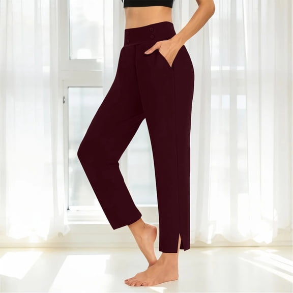 Red Sweatpants Women Pants for Women High Waisted Crop Work Pants Summer Casual Slacks Yoga Dress Pant Fashion Clothing