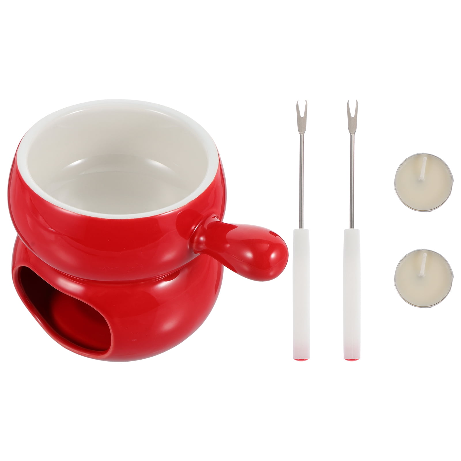 Red Sweets Fondue Chocolate Stove Tealight Candle Burner Melting Pot