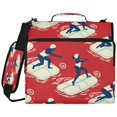 thumbnail image 1 of Red Swimmers Printed Zipper Binder with Handle&Shoulder Strap 2 inch 3 Ring 500+300 Sheet Capacity File Folder Organizer, 1 of 8