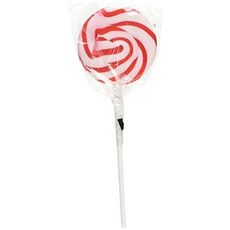 Pink Swirl Lollipop Suckers - 24 Individually Wrapped Pieces