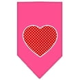 thumbnail image 1 of Red Swiss Dot Heart Screen Print Bandana Bright Pink Small, 1 of 1