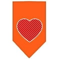 thumbnail image 1 of Red Swiss Dot Heart Screen Print Bandana Orange Large, 1 of 1