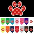 thumbnail image 1 of Pet and Dog Bandana Screen Printed, "Red Swiss Dot Paw", 1 of 10