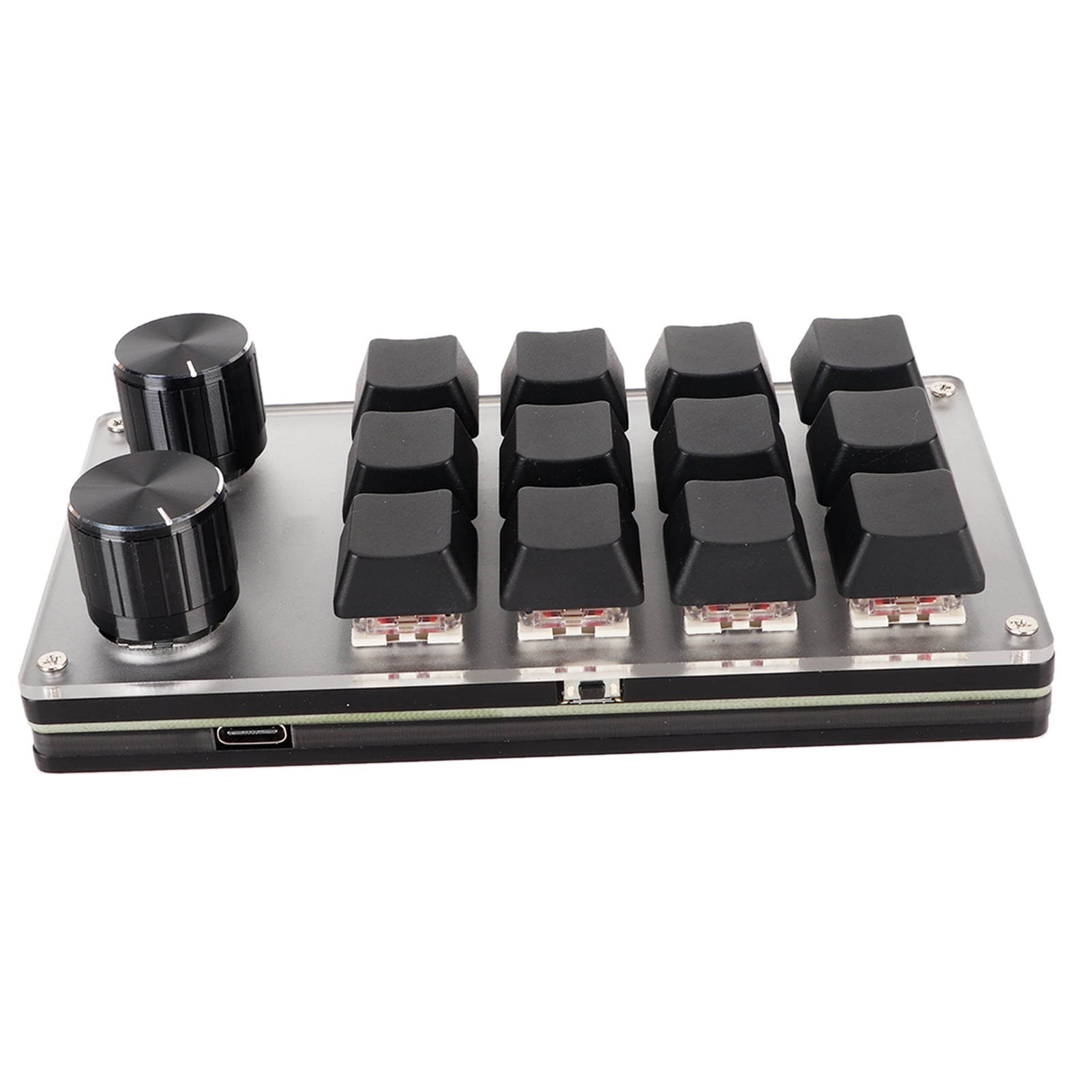 Red Switch Macro Keyboard, USB Custom Mechanical Keyboard With Knob