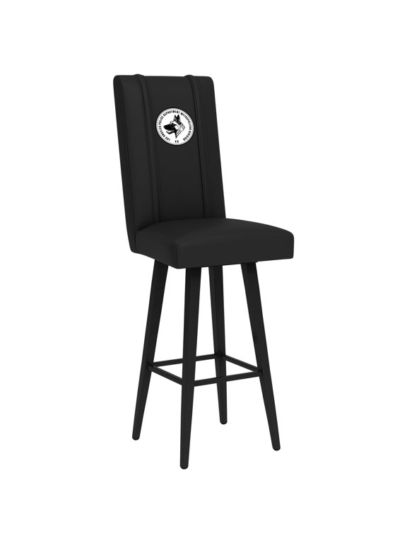 Red Swivel Bar Stool with LAPD K9 Primary, Premium Upholstery, 360 Degree Swivel, Commercial Rated, Footrest Support, Durable Construction, for Gaming Room & Bar & Kitchen