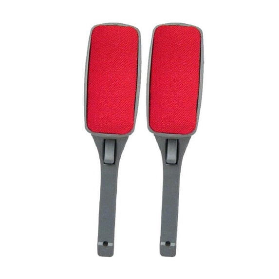 Red Swivel Head Lint Brush - Reusable Fabric Hair Remover for Clothes Upholstery Pet Fur Dust Cleaning, 2Pcs