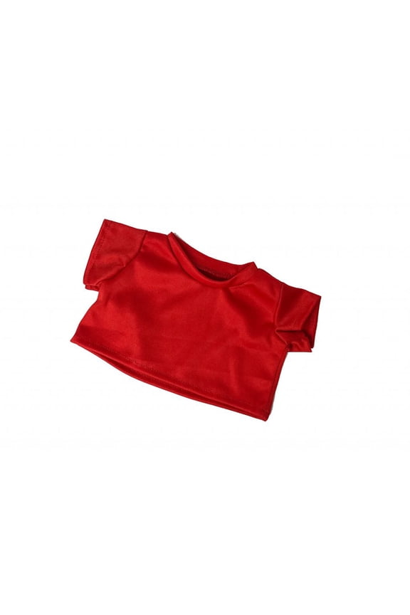 Red T-Shirt 14-18 Inch Stuffed Animal Apparel Casual Basic Top