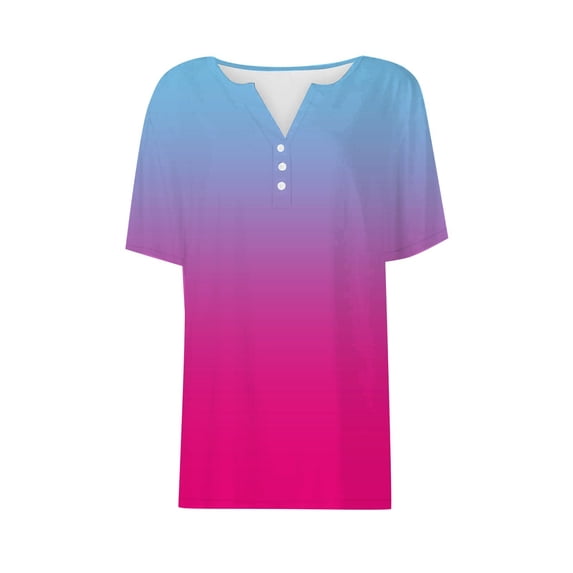 Red T Shirts for Women's 2026 Summer Vacation Fashion V Neck Short Sleeved Shirt Casual Loose Comfortable Tunic Fashion Clothing