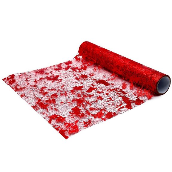 Red Table Runner Sparkly Table for Wedding, Bridal Shower