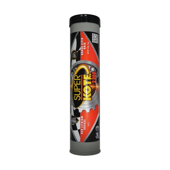 Red and Tacky Lithium Grease Superkote 2000 | NLGI 2 | EP | Tube | Multipurpose | High Temperature | Heavy Duty | Industrial | Construction | Automotive | Red Grease | 1 Pack of 14 Oz.