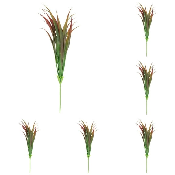 Red Tail Grass, Artificial Flowers, Decorative Shrubs, Greening, Red/ Lot Bundles Artificial Plant Flower Decor Shrub Landscaping