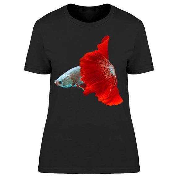 Red-Tailed Fancy Halfmoon Betta T-Shirt Women -Image by Shutterstock, Female Medium