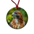 thumbnail image 1 of Red-Tailed Hawk Raptor Bird Of Prey Christmas Tree Holiday Round Ceramic Ornament, 1 of 7