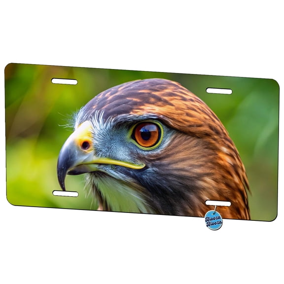 Red-Tailed Hawk Raptor Bird Of Prey Metal Novelty License Plate