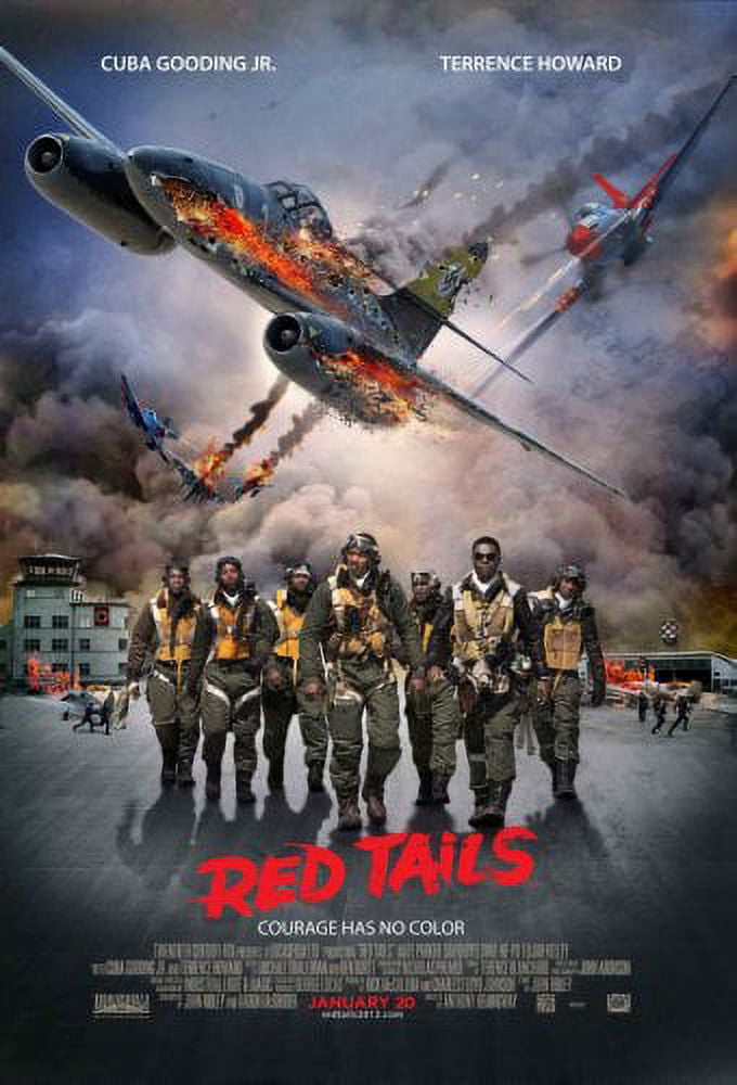 Red Tails Movie poster 12x16 Print on Metal Sign 12in x 16in