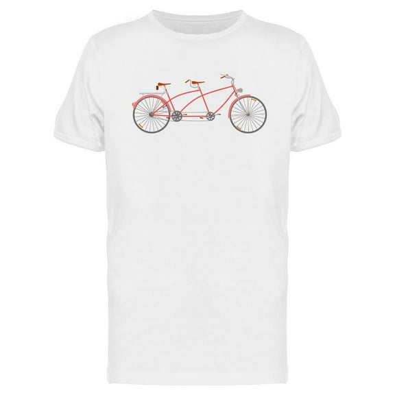 Red Tandem Bike T-Shirt Men -Image by Shutterstock, Male Large