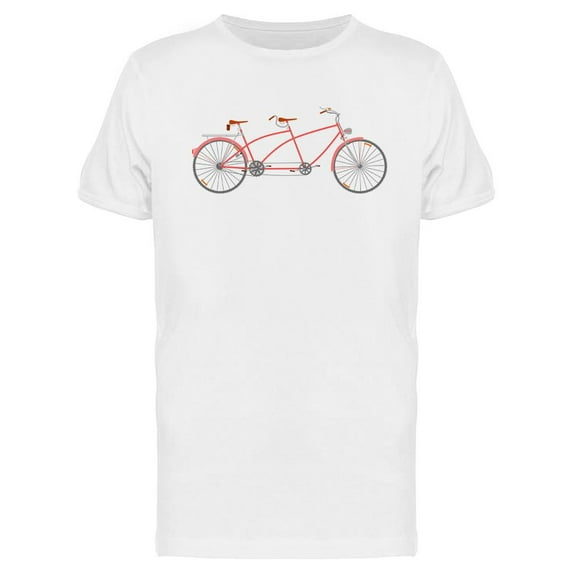 Red Tandem Bike T-Shirt Men -Image by Shutterstock, Male XX-Large