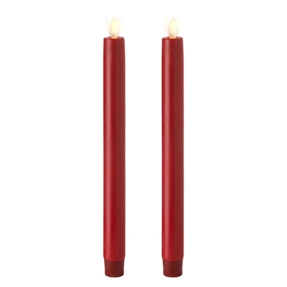 Red Taper Candle set of 2