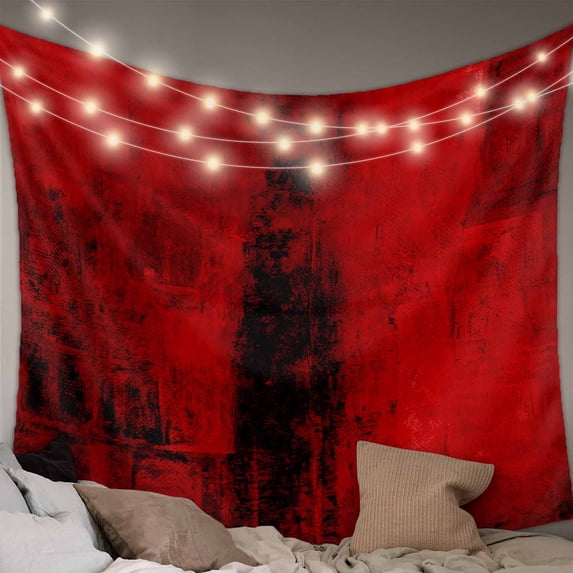 Red Tapestry for Bedroom Wall Hanging Tapestry, Retro Oil Painting Modern Abstract Art Aesthetics Ceiling Backdrop Tapestries Poster Blanket Wall Decor for Teens Room Living Room Dorm 39" x 59"