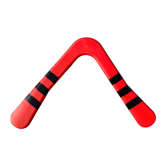 Red Target Boomerangs