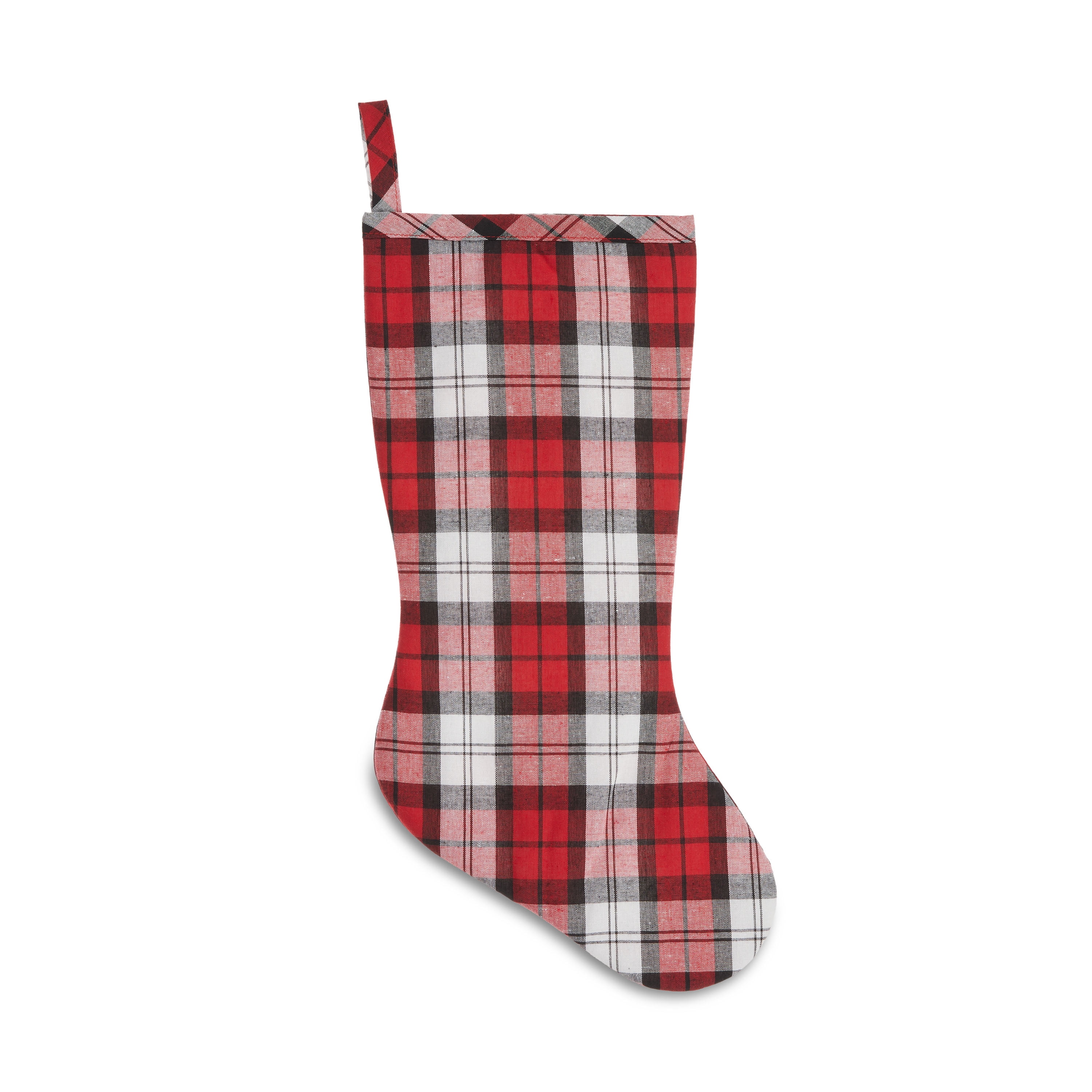 Red Tartan Plaid Christmas Stocking, 20", by Holiday Time