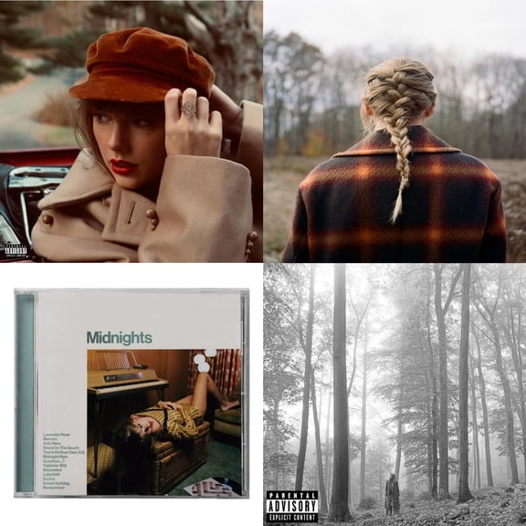Red (Taylor's Version) (X) (2CD) & Evermore (X) & Midnights (X) (Jade Green CD) & Folklore (X)