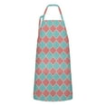 thumbnail image 1 of Red Teal Checkerboard Checkered Pattern Apron-Garden Aprons for Women with Pockets-Cotton Linen Waterproof Kitchen Cooking Gardening Aprons Adjustable for Kitchen,Cooking,BBQ and Salon 33x27 Inch, 1 of 7