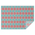 thumbnail image 1 of Red Teal Checkerboard Checkered Pattern Rectangle Tablecloth 60"x84",Waterproof Polyester Rectangle Table Cloth, Wipeable Spillproof Polyester Tablecloth for Dining, Camping, Indoor and Outdoor, 1 of 5