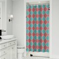 thumbnail image 1 of Red Teal Checkerboard Checkered Pattern Shower Curtain 36"x72" ,Bathroom Decorative Shower Curtains Set with 12 Hooks,Modern Waterproof Washable Shower Curtain, 1 of 6