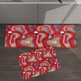 thumbnail image 1 of Red Teal Ombre Kitchen Rugs Indoor Doormat, Cloud Modern Abstract Art Kitchen Mats for Sink, Non Slip Comfort Standing Mats Runner Rug, 18"x47", 1 of 6