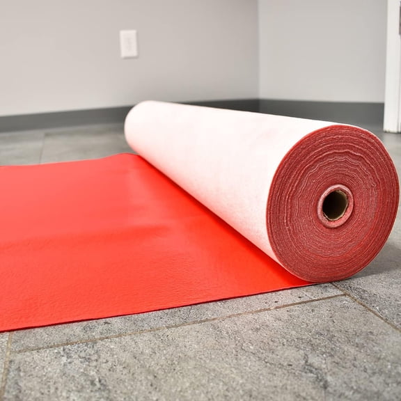 Red Temporary Surface Protection Impact Resistant, Slip-Resistant Tacky Backing, Multi-Surface Floor Protector for Construction, Remodeling & Painting, 39 x 100 (325 Sq Ft)
