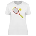 thumbnail image 1 of Red Tennis Racket And Ball  T-Shirt Women -Image by Shutterstock, Female 3X-Large, 1 of 2
