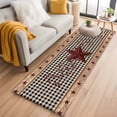 thumbnail image 1 of Red Texas Star Farmhouse Kitchen Runner Rug 2x6 Washable Runners for Hallway Non Slip Black Plaid Berry Country Large Area Rug Indoor Floor Carpet for Bathroom Laundry Entryway Bedroom Living Room, 1 of 8