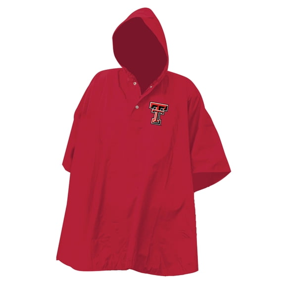 Red Texas Tech Red Raiders Deluxe Adult Stadium Quarter-Snap-Rain Poncho