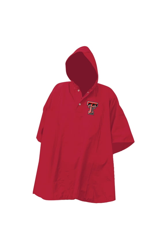 Red Texas Tech Red Raiders Deluxe Adult Stadium Quarter-Snap-Rain Poncho