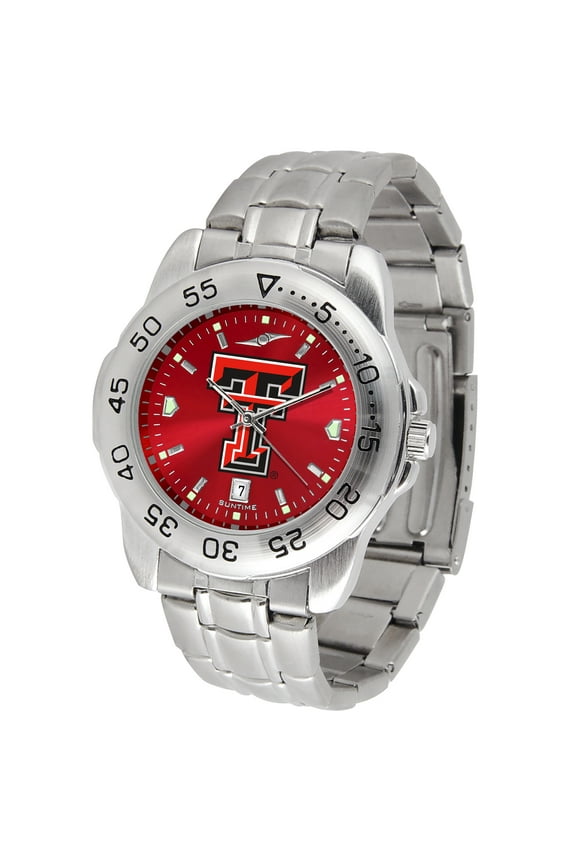 Red Texas Tech Red Raiders Sport Steel AnoChrome Watch