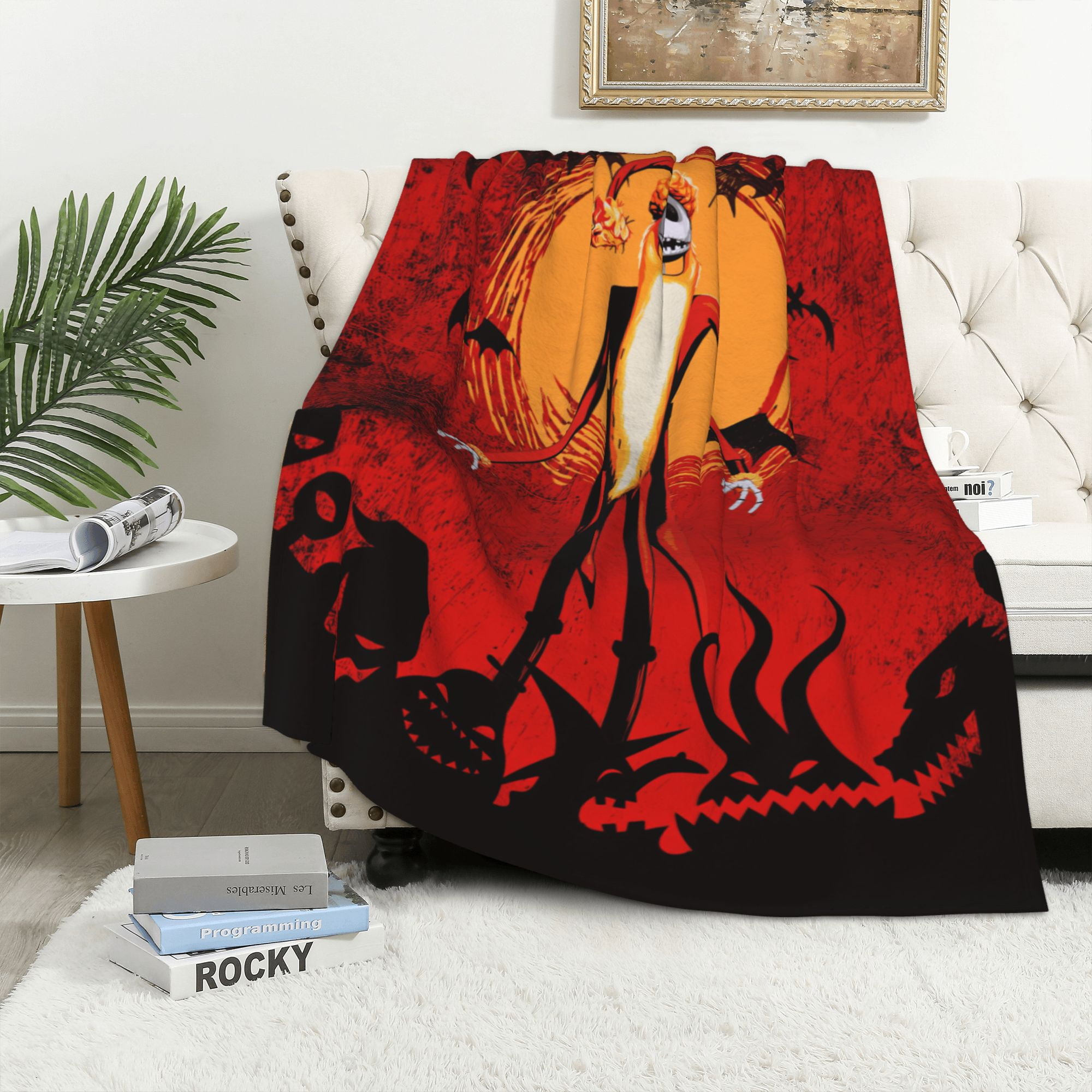 Red The Nightmare Before Christmas Blanket for Couch Bed Throw Blanket