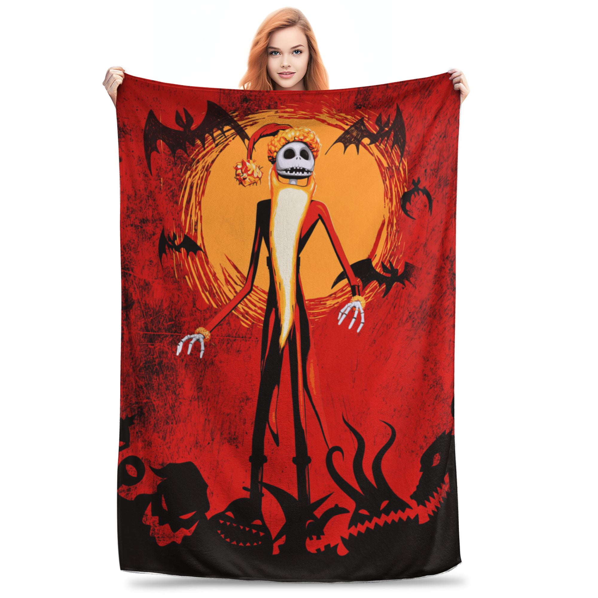 Red The Nightmare Before Christmas Blanket for Couch Bed Throw Blanket