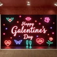 thumbnail image 1 of Red Theme Galentines Banner Heart Pattern Friendship Display Rose Decoration Gift Box Design Heart Backdrop for Galentines Party Girls' Night Friendship Gathering, 1 of 9