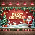 thumbnail image 1 of Red Theme Merry Christmas Banner Festive Christmas Display Lighted Letters Christmas Tree Design Xmas Backdrop for Christmas Party Indoor Decoration Family Gathering, 1 of 8