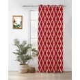 thumbnail image 1 of Red Thermal Insulated Blackout Curtains for Bedroom 36 Length Moroccan Geometric Abstract Room Darkening Curtain 1 Panel Grommet Window Curtain Drape for Living Room Nursery Room, 1 of 7