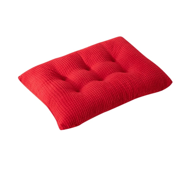 Red Thickened Corn Velvet Seat Cushion Soft Chair Pad For Office Classroom Home Non-Slip Machine Washable 13.78X9.45X3.15 In 0.8Lb Comfortable And Warm