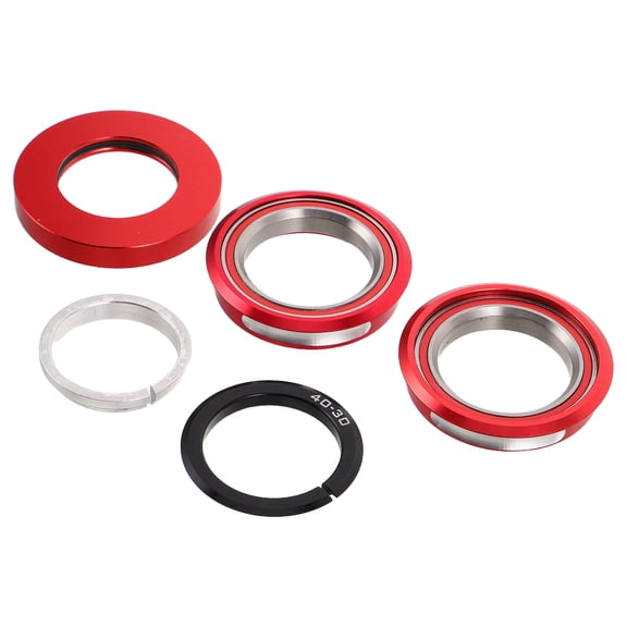 Milisten Lightweight Aluminum Alloy Threadless Sealed Headset for Bike Use with Smooth Rotation 44mm Red
